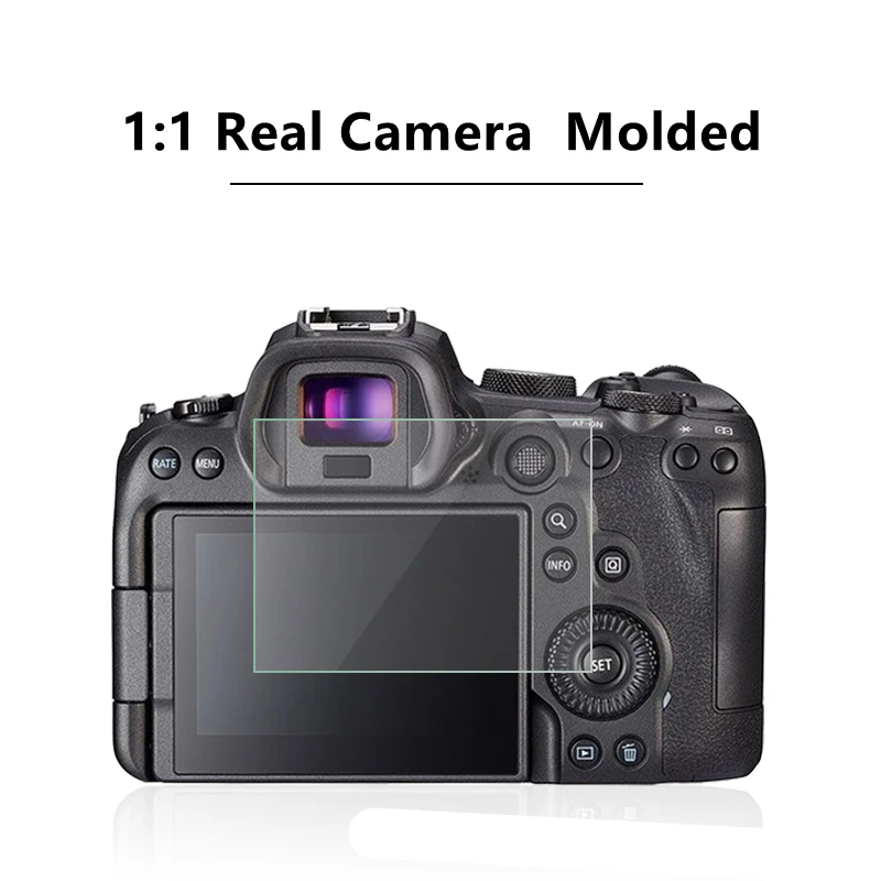 EOS R6 / R6 II Camera Glass 9H Hardness Tempered Glass R6 Mark II Ultra Thin Full Screen Protector for Canon EOS R6 Camera