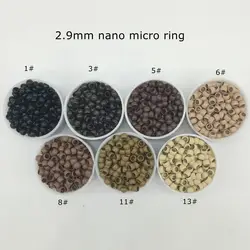 3000 pcs Black 2.9*1.9*2.0 mm nano micro rings For Nano Hair Extensions