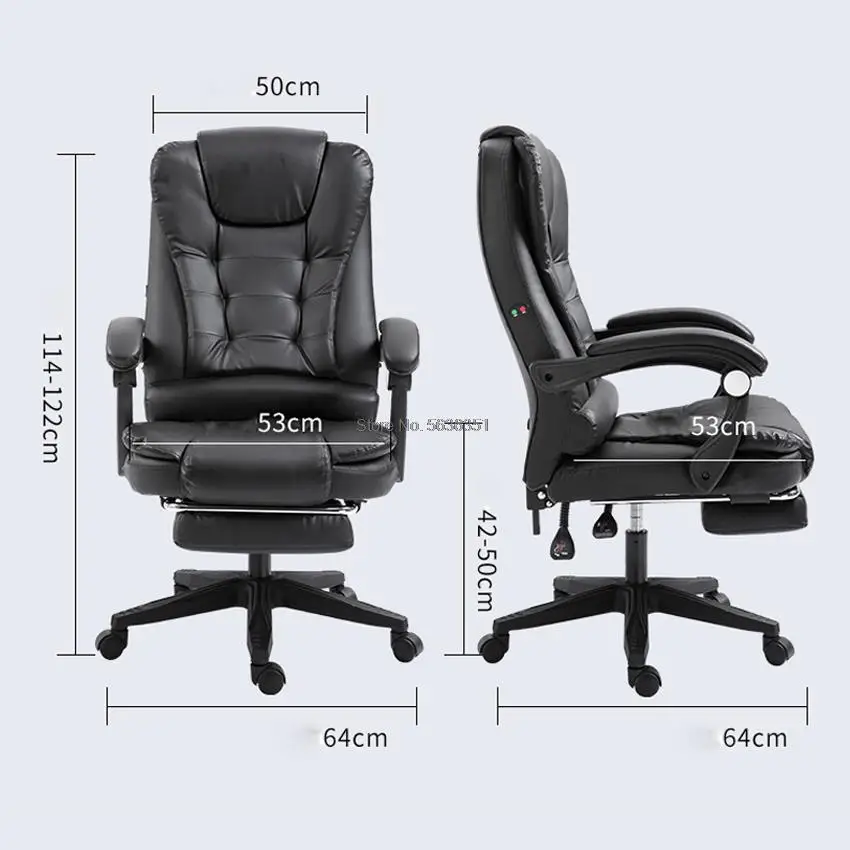 Sedia da ufficio sedia ergonomica per Computer sedia da gioco Internet Cafe sedile sedia da massaggio a sette punti reclinabile per uso domestico con poggiapiedi