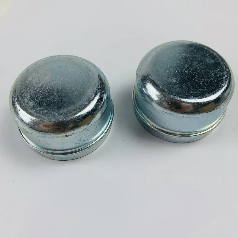 EgoTrailer  2pcs Replacement 50mm Metal Dust Cap Wheel Hub Trailer Bearing Dust Grease Cover