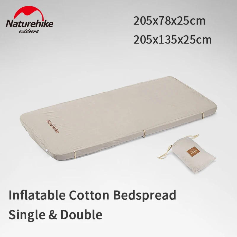 Naturehike Outdoor All Cotton Inflatable Mattress Bedspread Single Double Dust Cover Camping Breathable Moisture-proof Sheets