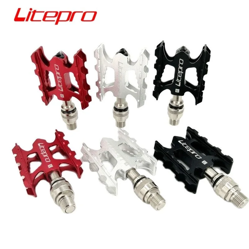 Litepro Quick Release Pedal Aluminum Alloy Bearing For Brompton Folding Bike Pedal Mountain Bike Road Bicycle Pedal