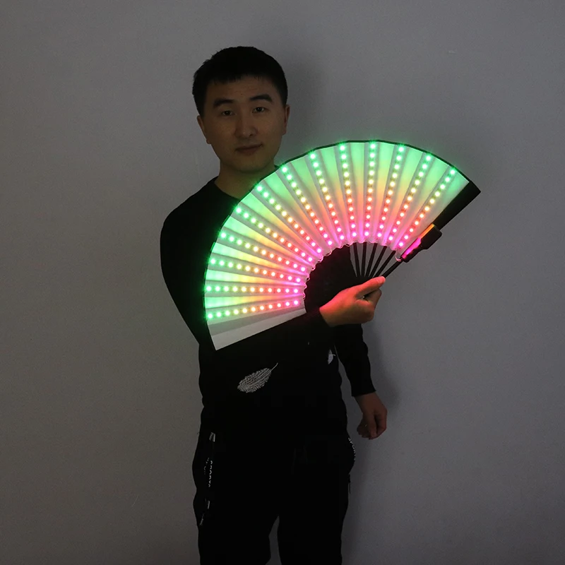 New Full Color LED Fan Stage Performance Dancing Lights Fans Over 350 Modes Microlights Infinite Colors Rave Party Gifts