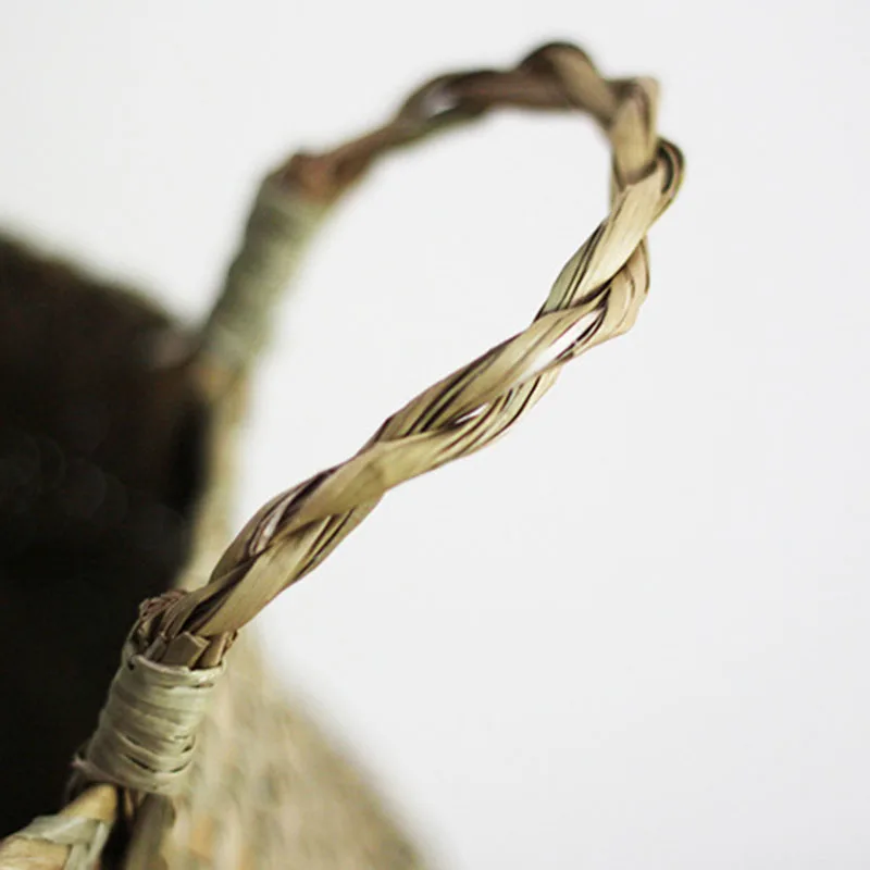 Woven Dirty Storage Seagrass Wickerwork Rattan Hanging Flower Pot Plant Organizer Garden Gadgets Holder Кашпо Для Цветов