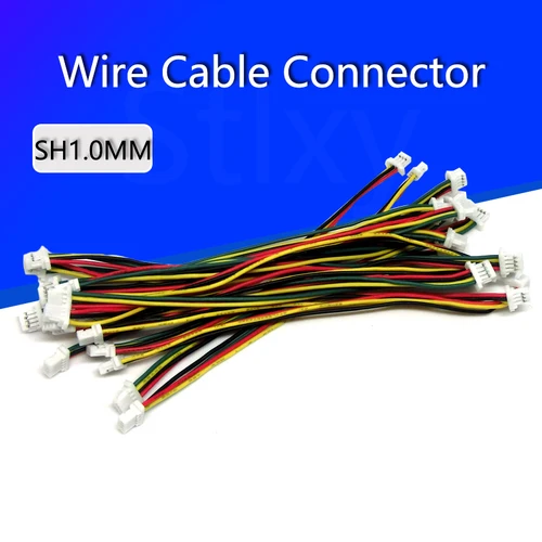 Imagen 1 del producto 5 uds 100MM SH 1,0 conector de Cable DIY SH1.0 JST 2/3/4/5/6/7/8/9/10 Pin línea electrónica enchufe de Terminal de doble conexión 28AWG
