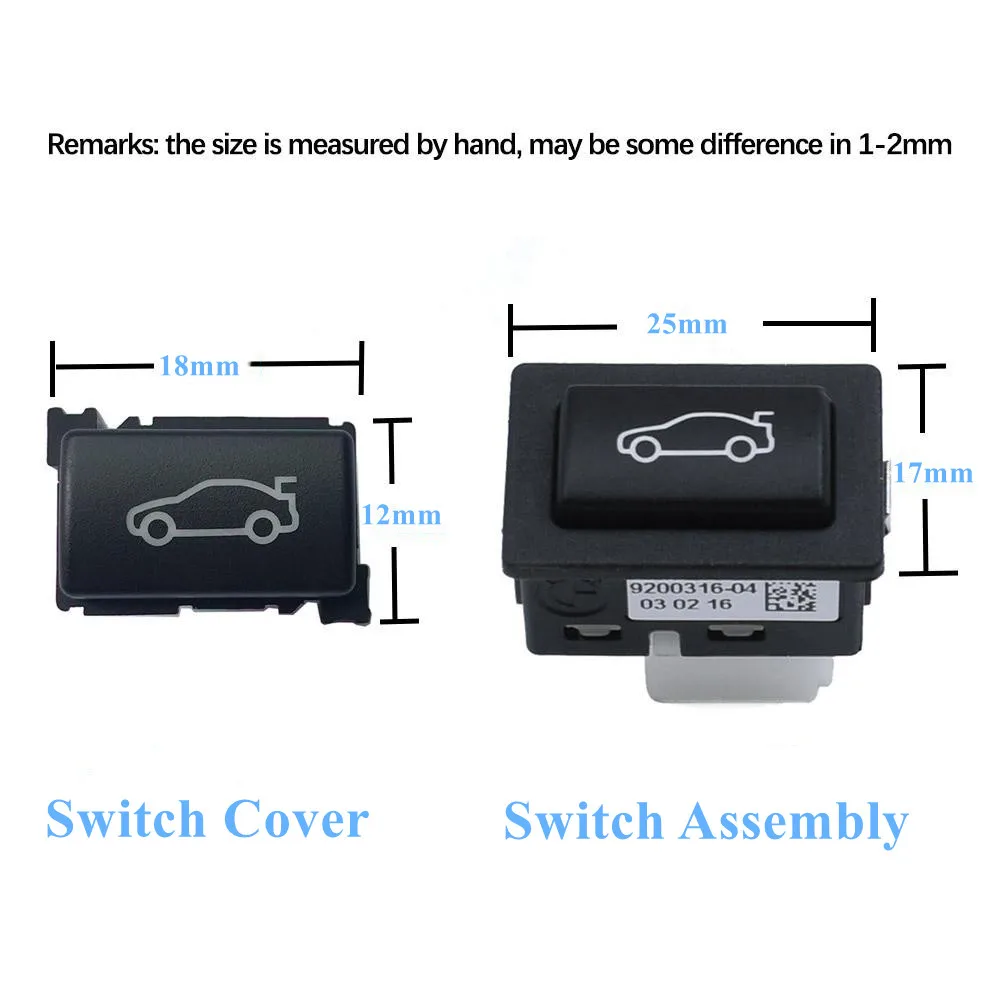 Tailgate Rear Trunk Switch Button Cover For BMW 1 2 3 4 5 6 7 X1 X3 Z4 E81 F22 E90 F30 F32 F10 F11 F12 F01 F02 91319200316