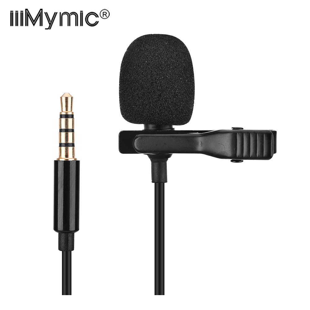 

iiiMymic Omnidirectional 3.5mm Lavalier Lapel Microphone Tie Clip for ios Android Smartphone Cell Phone PC Laptop Recording