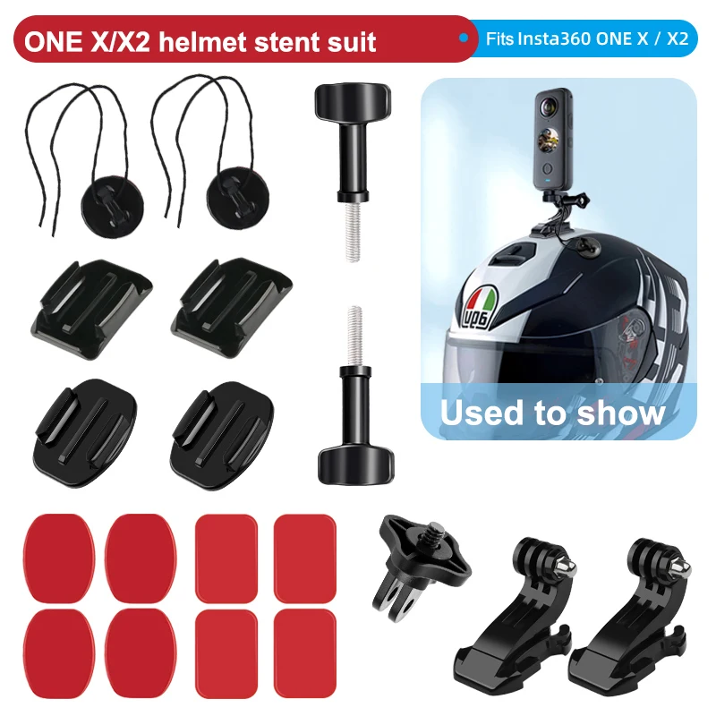 Supporto per casco unicorno Insta360 per Insta360 ONE X2 / ONE R / ONE X accessori per braccio di prolunga in lega di alluminio