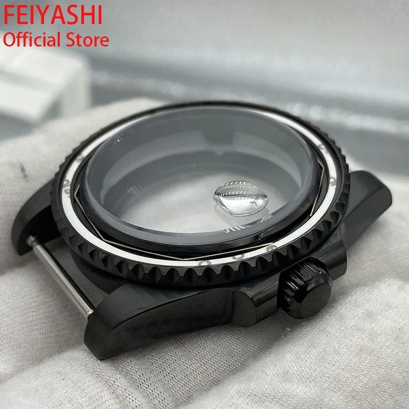 

Black 40mm Waterproof Watch Case Sapphire Glass For Seiko NH34 NH35 NH36 NH38 Miyota 8215 ETA 2824 Movement 28.5mm Dial GMT SUB