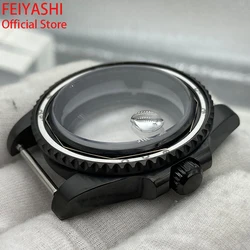 Black 40mm Waterproof Watch Case Sapphire Glass For Seiko NH34 NH35 NH36 NH38 Miyota 8215 ETA 2824 Movement 28.5mm Dial GMT SUB
