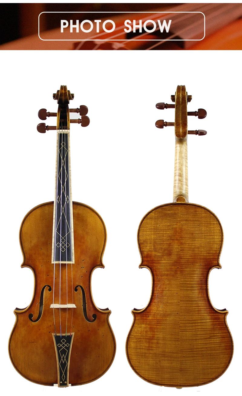 Master Piece! Baroque Violin Copy Stradivari, The Cremoneser Antiqued Oil Vamish. European Wood