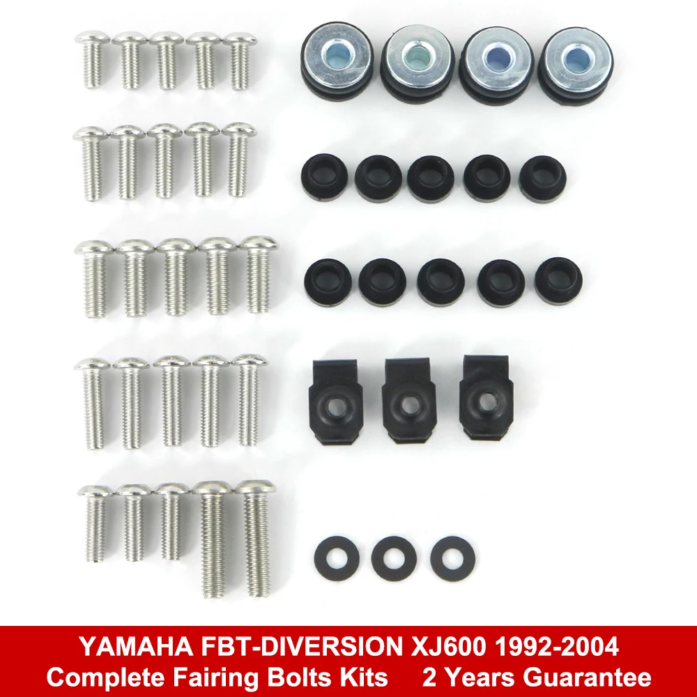 

Fit For Yamaha DIVERSION XJ600 1992-2004 Motorcycle Complete Full Fairing Bolts Kit Nuts Screws Kit Stainless Steel