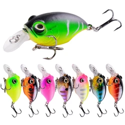1Pcs Floating Crankbait Fishing Lures Wobblers 6cm 8.4g Artificial Plastic Hard Bait Minnow Bass Pike Pesca Carp Fishing Tackle