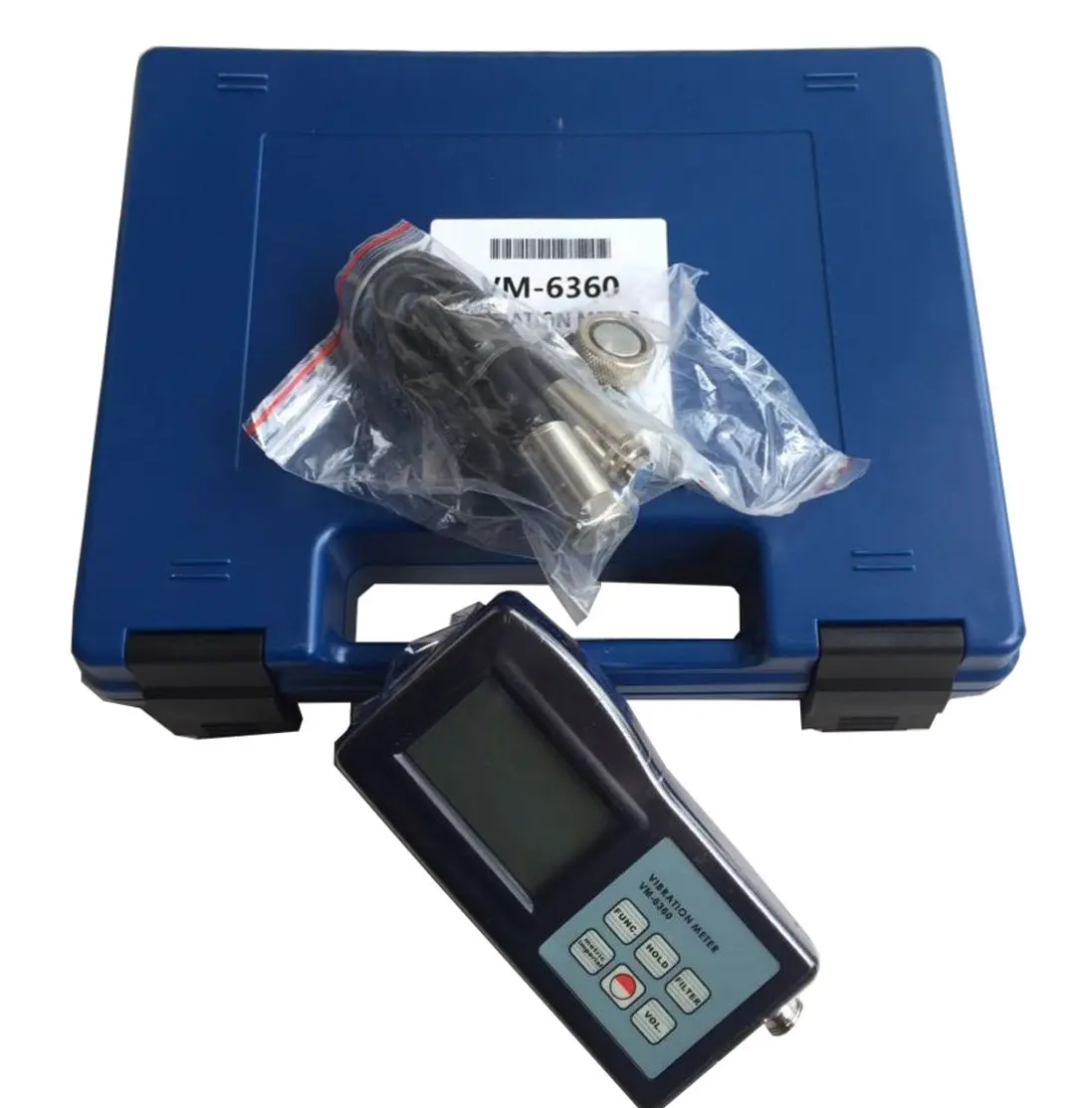 Probador de medidor de vibración portátil, medidor de vibrómetro con Software RS232C, pantalla Digital LCD