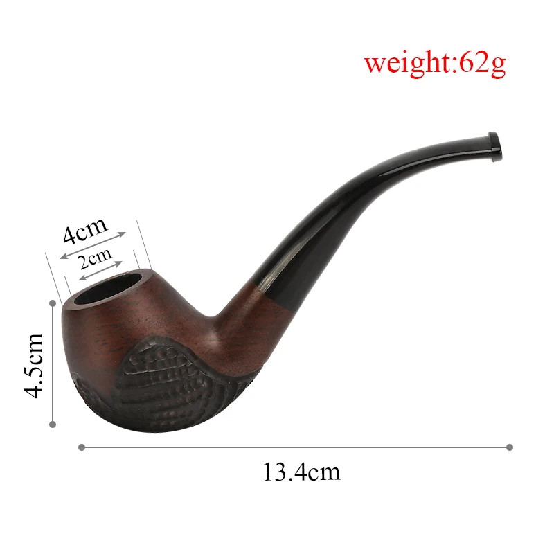 New Handmade Ebony Wood Smoker Smoking Tobacco Pipe Root Smoking Pipes Bent Design For  Men Freeshipping