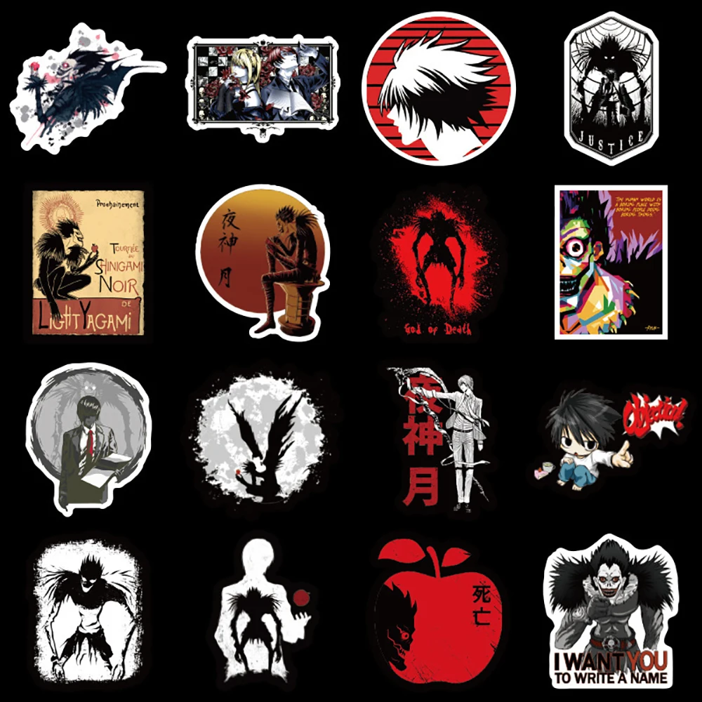 10/30/50PCS Anime Death Note Graffiti Stickers DIY Motorcycle Luggage Skateboard Cool Sticker Decals Classic Toy Gift for Kid