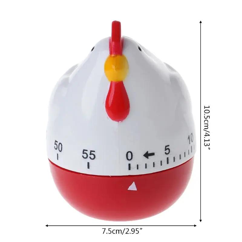 2021 New Cute Hen Shape Kitchen Cooking Timer Mechanical Countdown Clock Alarm Reminder Tool Home Decor