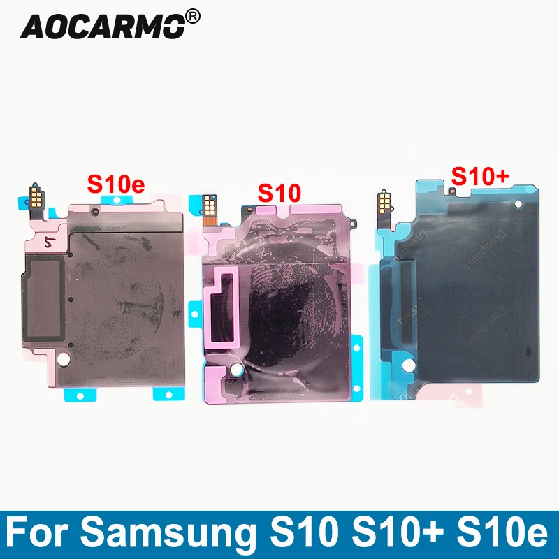 Aocarmo Charger Wireless Charging Induction Coil NFC Module Flex Cable For Samsung Galaxy S10 Plus S10e S10+ G970 G973 G975