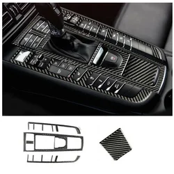 Carbon Fiber Central Console Gear Shift Panel Cover Trim Fit For Porsche Macan 2014-2019