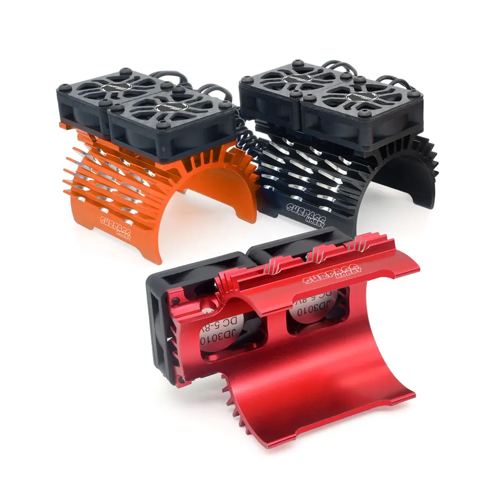 Surpass Hobby 로켓 금속 모터 냉각 팬 40mm 더블 쿨 팬 방열판 1/5 1/8 1/10 RC 자동차 4068 4076 4274 모터