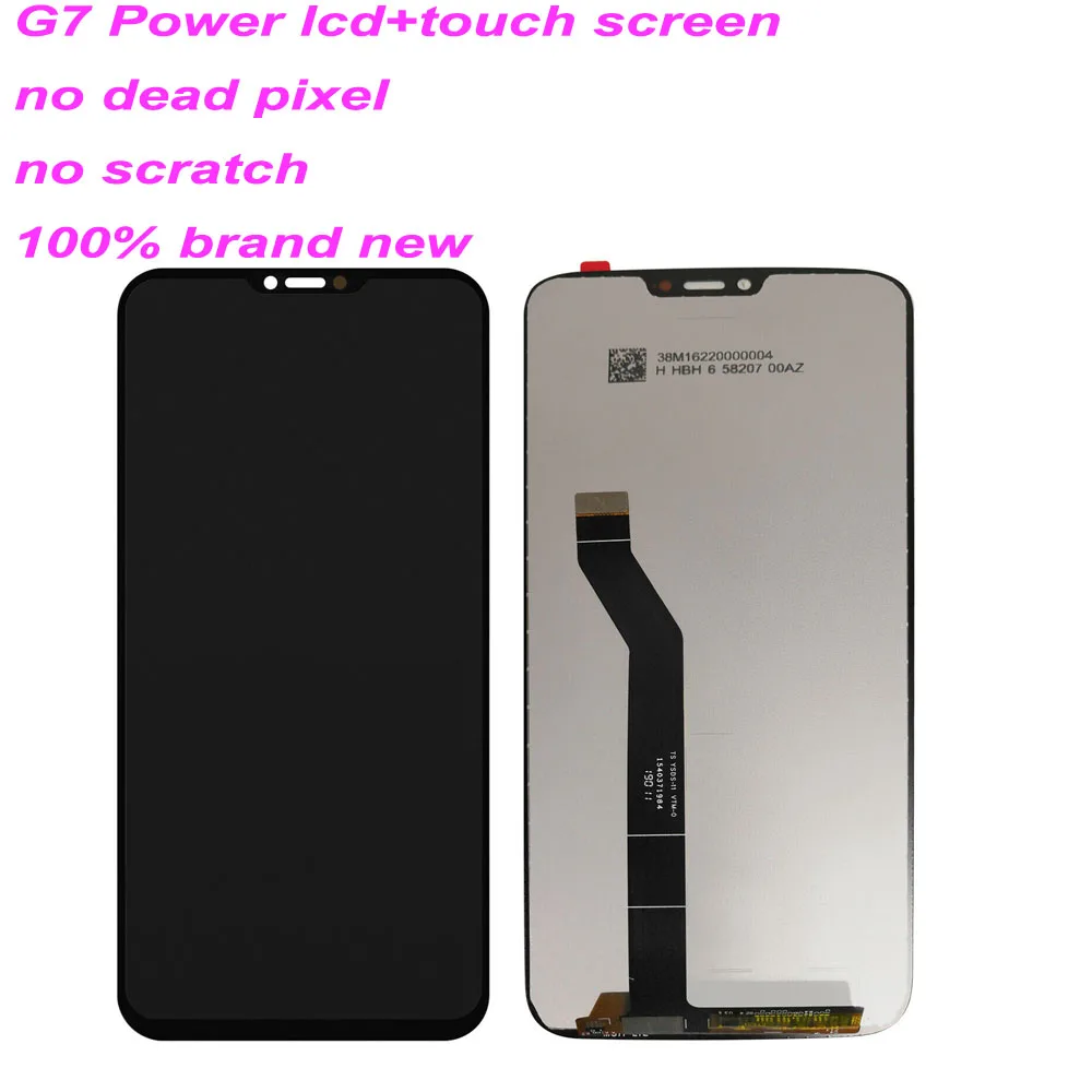 Original 6.2" For Motorola Moto G7 Power XT1955 LCD Display Touch Screen Digitizer Sensor Complete LCD Assembly Repair Part