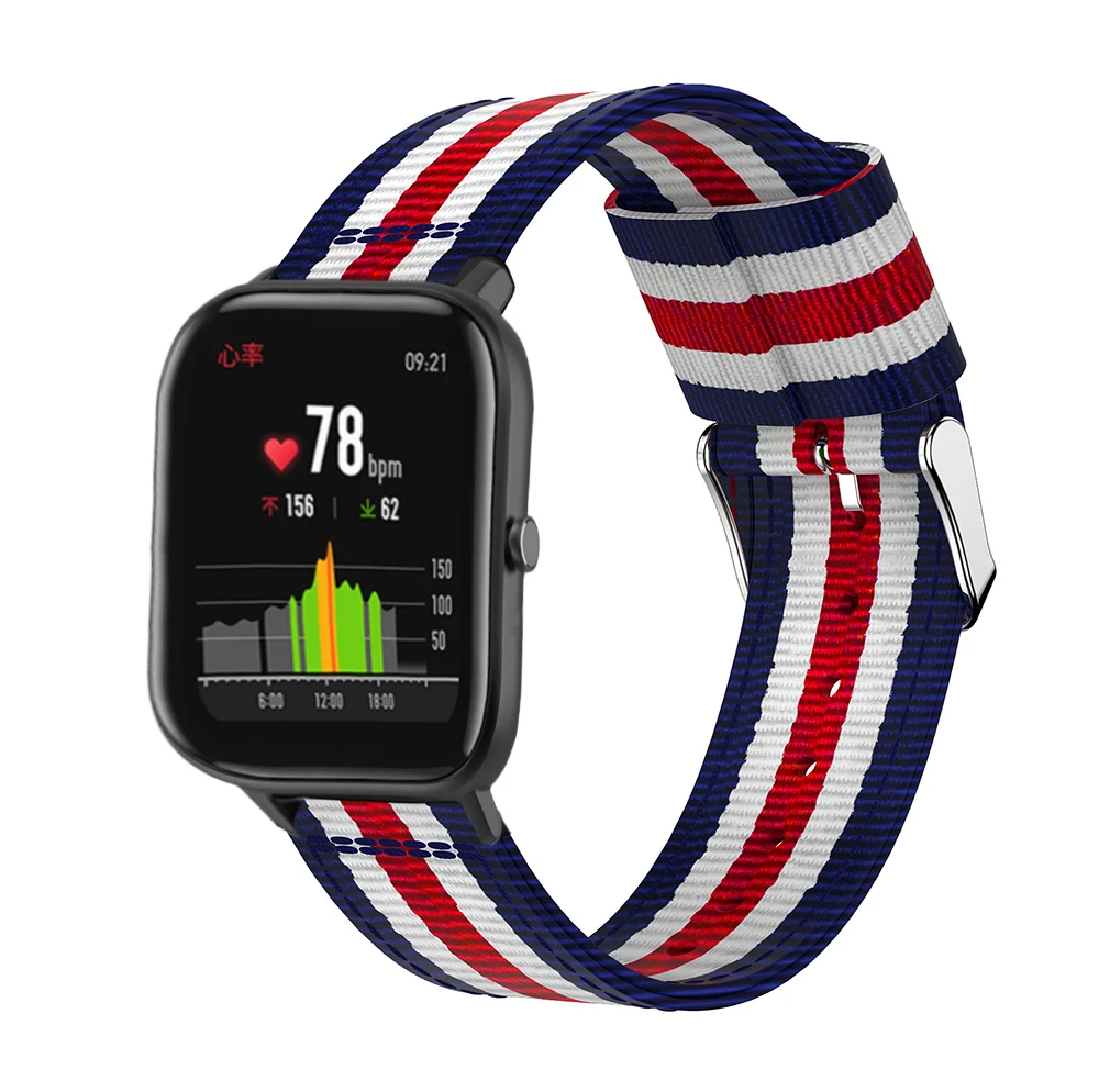 Neues Nylon-Armband für Amazfit Bip Lite Youth 20mm Uhrenarmband Ersatz für Xiaomi Huami Amazfit GTS Bit Band Armband Handgelenkschlaufe – Detail 9