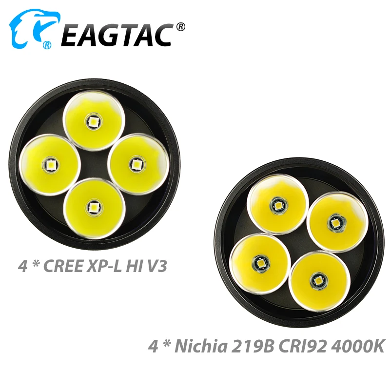 Imagem -02 - Eagtac-lanterna Led Compacta Multi Modo Mx30l4c 4800 Lumens Xpl 219c 4000k 4x18650 Cr123a