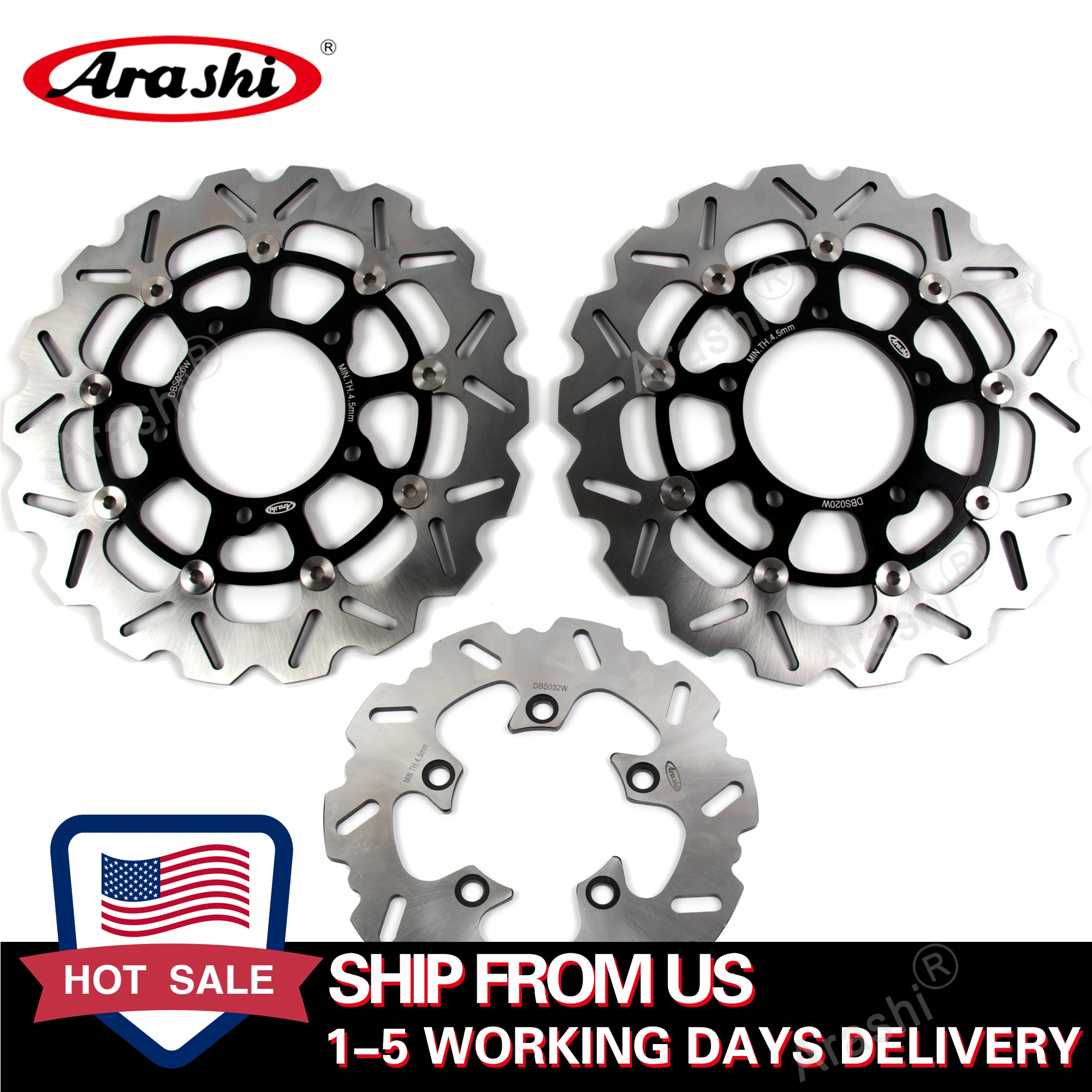 Arashi CNC Front Rear Brake Disc Rotors For SUZUKI GSXR 1000 2005 - 2008 GSX-R600 GSX600R GSX-R750 GSXR750 2006 2007 / GSX1000R