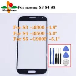 For Samsung Galaxy S3 i9300 i9308 S4 GT-i9500 S5 G900F Front Touch screen Panel LCD Out Glass Cover Lens Replacement