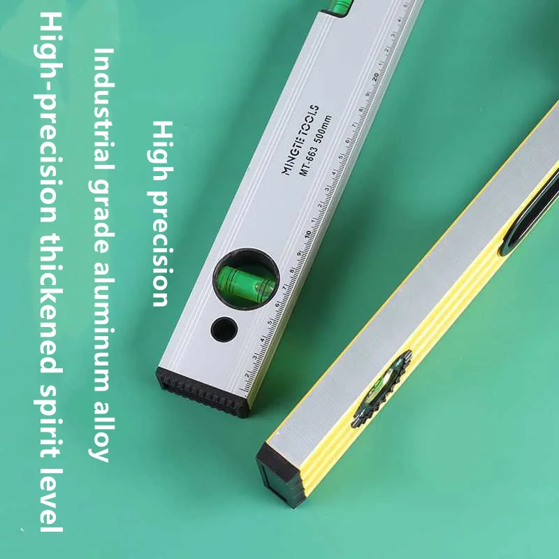 Magnetic Mini Spirit Level High Precision High Bearing Ruler Balance Horizontal Ruler Lever Bubbles Home Decoration Measurement