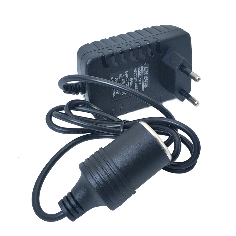 AC Adapter DC 110V 220V to 12V 2A 5A 8A 10A Power Adapter Car Cigarette lighter Converter inverter 220V 12V lighter With EU Plug