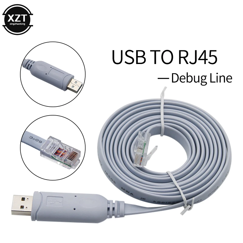 1.8M USB Rs232 Ke RJ45 Kabel Konsol untuk Cisco H3C Codhuawei Fortinet Router Ftdi USB Kabel Ekstensi Konsol