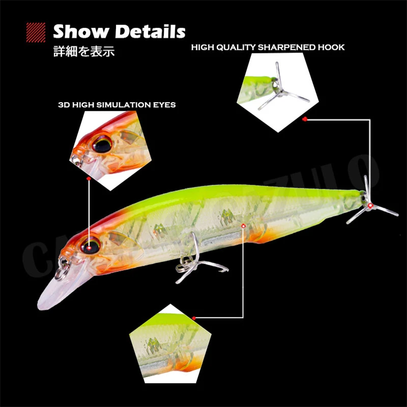 Fishing Accessories Lure Minnow Isca Artificial Weights 13g 10cm Floating 0.5-1.3m Wobblers Pesca Pike Fish Tackle Leurre Angeln