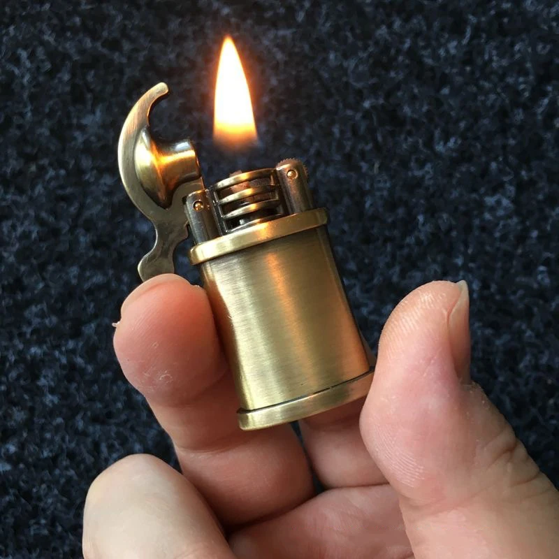 Mini Retro Lighter Refillable Grinding Wheel Creative Gasoline Lighter Kerosene Lighter Gift For Men