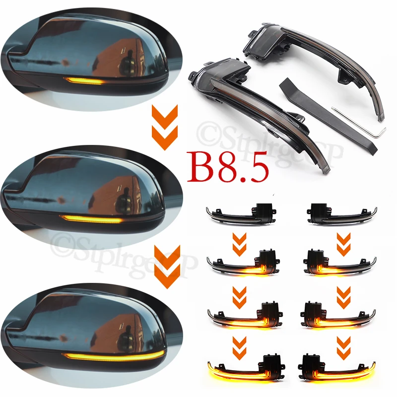 For Audi A4 A5 B8.5 RS5 B8 A3 8P RS3 Dynamic Turn Signal LED Blinker RS4 Sline S5 Sequential Side Mirror Light 2011-2016