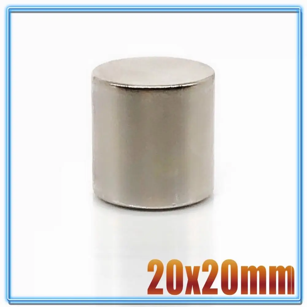 1/2/5/10Pcs 20x20 Neodymium Magnet 20mm x 20mm N35 NdFeB Round Super Powerful Strong Permanent Magnetic imanes Disc 20*20