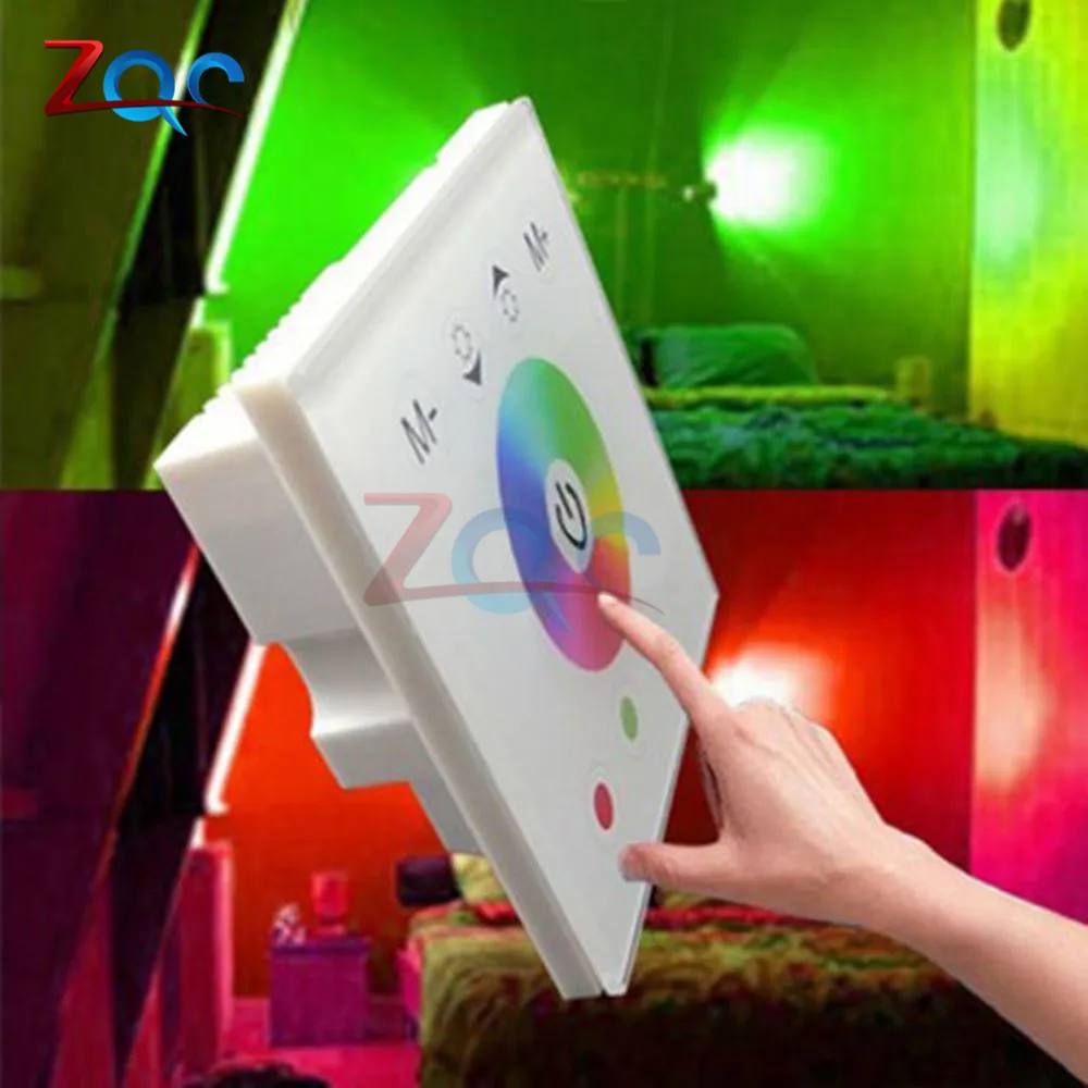 DC 12V-24V RGBW full color wall mounted Touch Panel Controller glass panel dimmer switch Controller for LED RGB Strips lamp