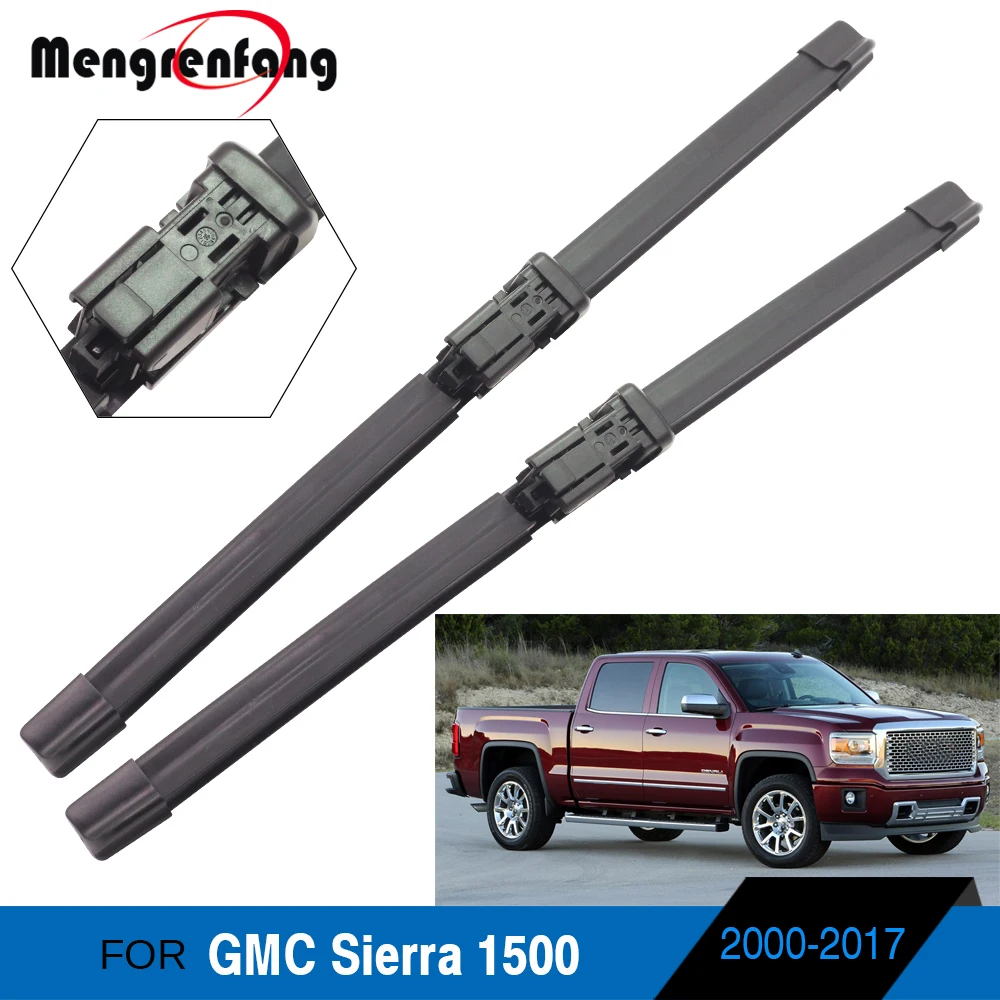 For GMC Sierra 1500 Car Front Windscreen Wiper Soft Rubber Wiper Blades Accessories 2000-2017