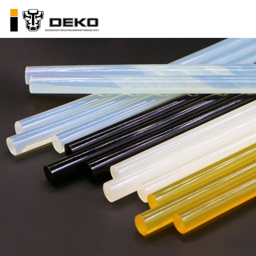 DEKO 10 pz Diametro 7mm Hot Melt Colla Stick Professionale Lunghezza 180mm Hot Melt Colla Stick Colla FAI DA TE pistola Spiedi Strumenti di Pasta