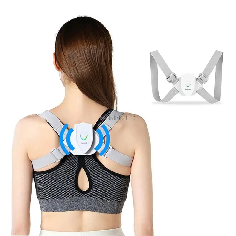 

Adjustable Intelligent Posture Trainer Smart Posture Corrector Upper Back Brace Clavicle Support for Men and Women Pain Relief