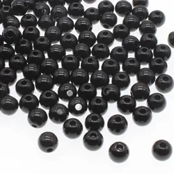 CHONGAI 6mm-20mm Black Color Acrylic Round Ball Spacer Beads For Jewelry Making DIY Jewelry Accessories For Handicrafts