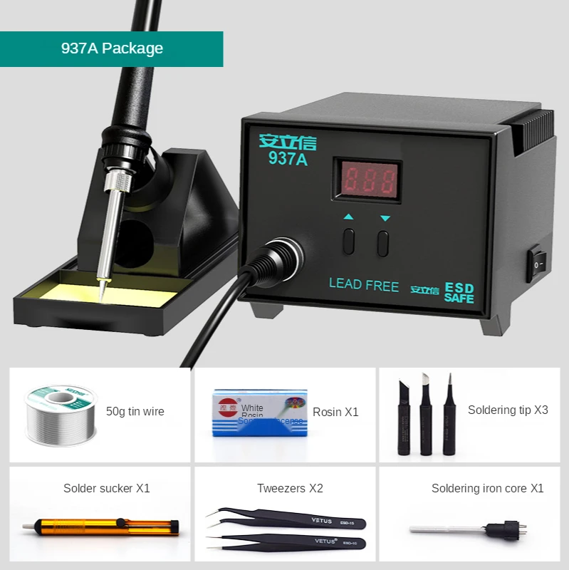 Cấp Công Nghiệp Điện Mỏ Hàn 936B Nhiệt Độ Không Đổi Hàn Nền Tảng 937A Có Thể Điều Chỉnh Nhiệt Độ Bảo Dưỡng