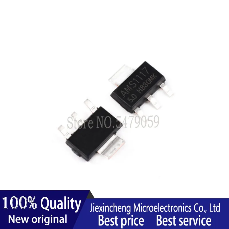 70PCS AMS1117 Voltage Regulator Kit 1.2V/1.5V/1.8V/2.5V/3.3V/5.0V/ADJ SOT-223 1117 7values Each 10PCS