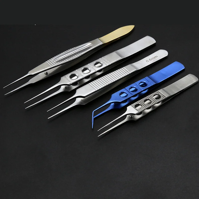 Stainless Steel Medical Tweezers for Double Eyelid Surgery Ophthalmology Plastic Surgery Micro Tooth Tweezers Surgical Tools