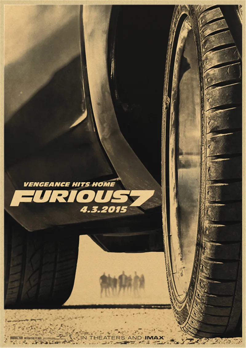 Fast Furious Classic Movie Series Kraft Paper Posters And Prints Pictures On The Wall Abstract Decorative Home Decor