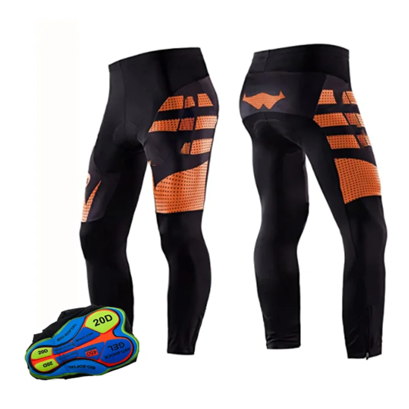 Pantalones deportivos con almohadilla de GEL 20D para ciclismo profesional, pantalón transpirable de secado rápido, cómodo y acolchado, para exteriores