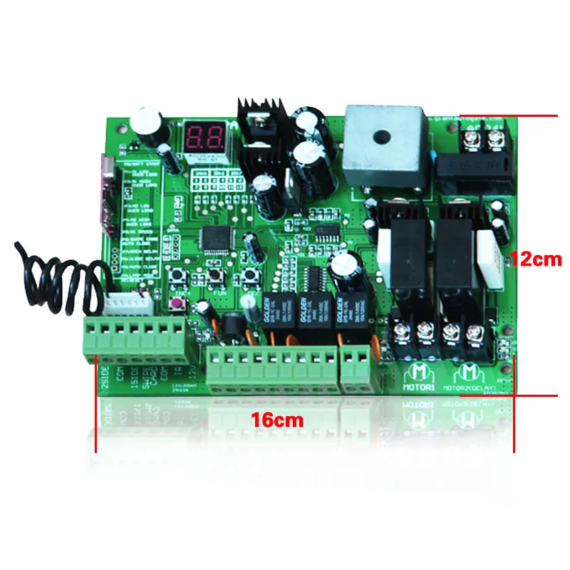 Universal use 24V DC PCB board of Automatic Double arms swing gate opener control board panel , motor ( Remote option )