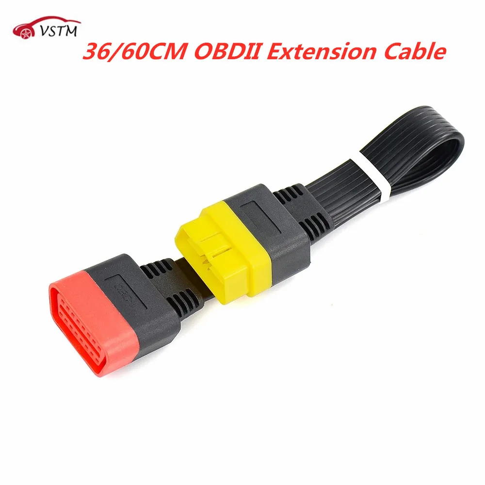 OBDII Extension Cable 16 Pin Male To Female 36CM/60CM for Thinkdiag Easydiag BD2 Connector 16Pin Diagnostic ELM327 OBD2 Cable