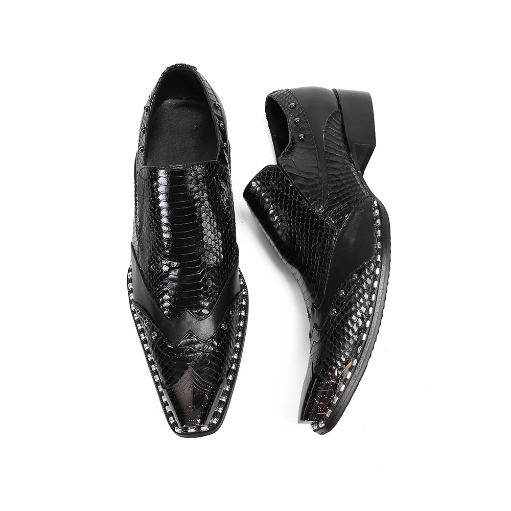 Sapato masculino black studded formal dress shoes men genuine cow leather business office oxford decor fashion wedding shoe