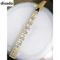 Disado 24 Frets Maple Electric Guitar Neck Maple Fingerboard Inlay Blue tree of Life Wood Color Guitar Accessories Parts